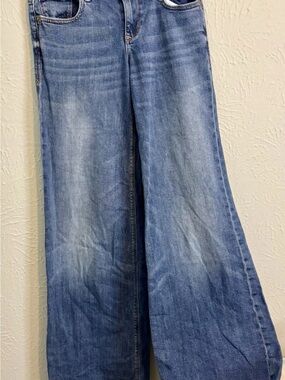 Express Light Blue Wide Leg Jeans